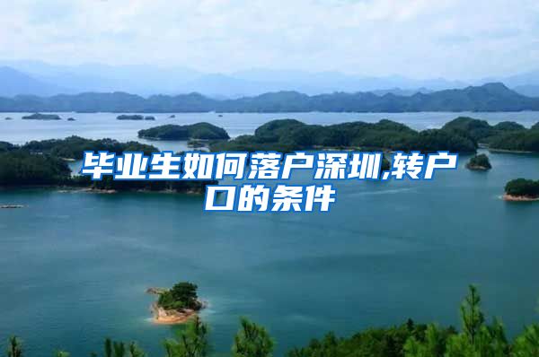 毕业生如何落户深圳,转户口的条件