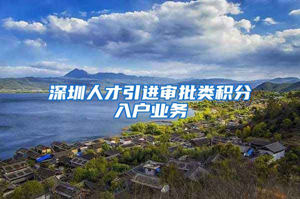 深圳人才引进审批类积分入户业务