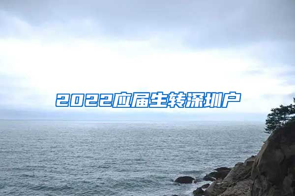 2022应届生转深圳户