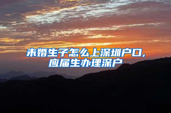 未婚生子怎么上深圳户口,应届生办理深户