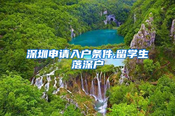 深圳申请入户条件,留学生落深户