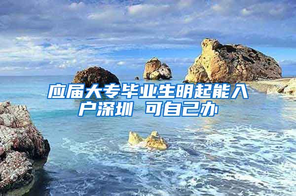 应届大专毕业生明起能入户深圳 可自己办