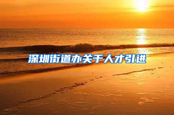 深圳街道办关于人才引进
