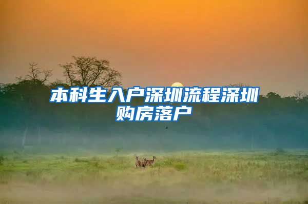 本科生入户深圳流程深圳购房落户