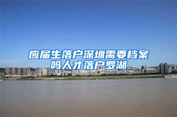 应届生落户深圳需要档案吗人才落户罗湖