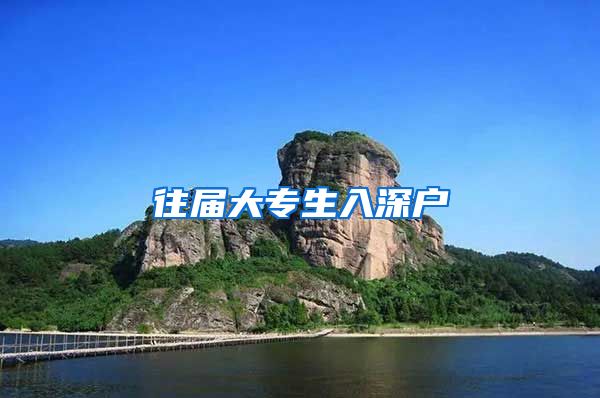 往届大专生入深户