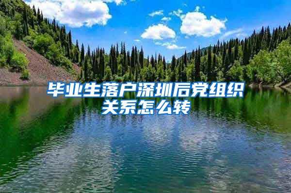 毕业生落户深圳后党组织关系怎么转