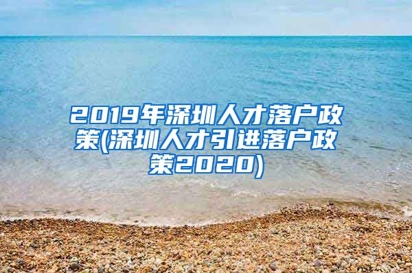 2019年深圳人才落户政策(深圳人才引进落户政策2020)