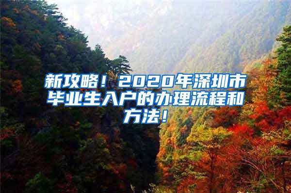 新攻略！2020年深圳市毕业生入户的办理流程和方法！