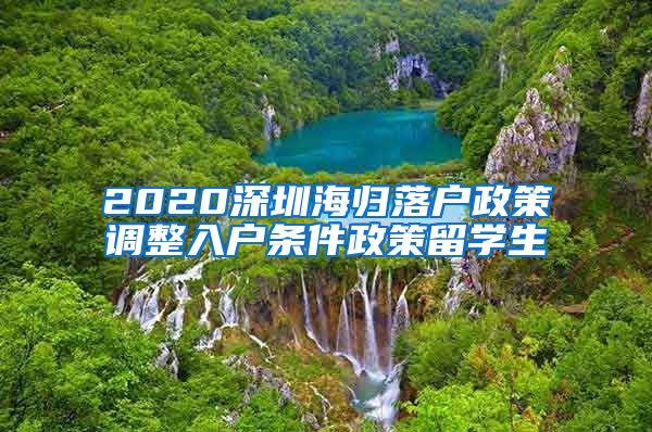2020深圳海归落户政策调整入户条件政策留学生