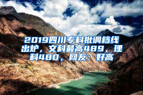 2019四川专科批调档线出炉，文科最高489，理科480，网友：好高