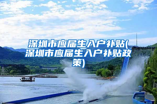 深圳市应届生入户补贴(深圳市应届生入户补贴政策)