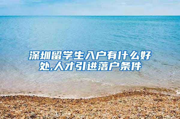 深圳留学生入户有什么好处,人才引进落户条件