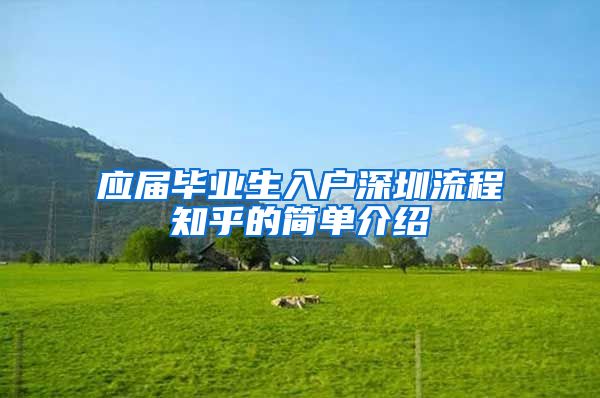 应届毕业生入户深圳流程知乎的简单介绍