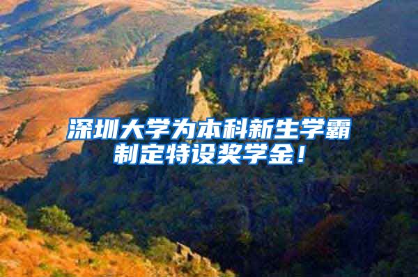 深圳大学为本科新生学霸制定特设奖学金！