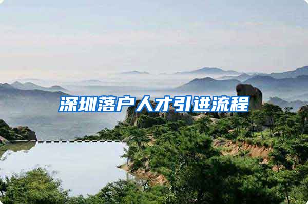 深圳落户人才引进流程