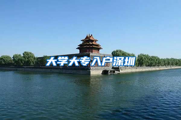 大学大专入户深圳