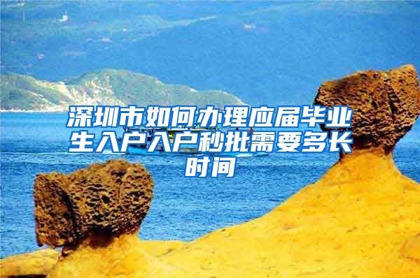 深圳市如何办理应届毕业生入户入户秒批需要多长时间