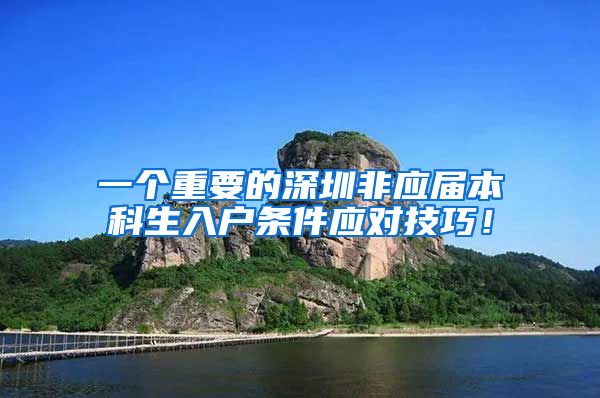 一个重要的深圳非应届本科生入户条件应对技巧！