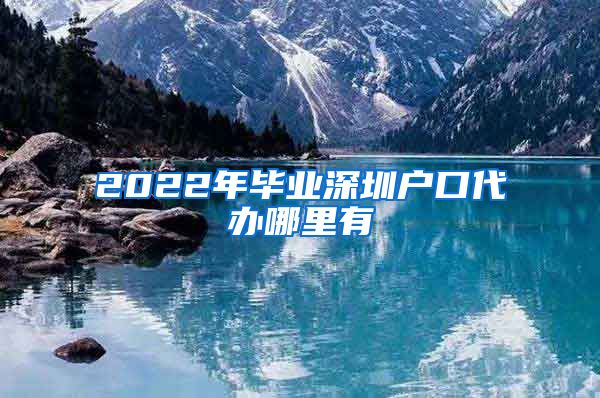 2022年毕业深圳户口代办哪里有