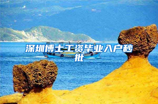 深圳博士工资毕业入户秒批