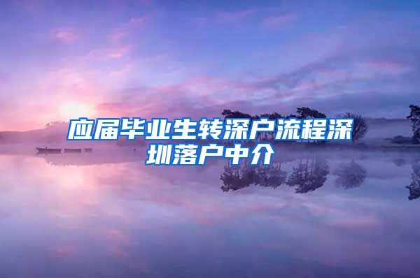 应届毕业生转深户流程深圳落户中介