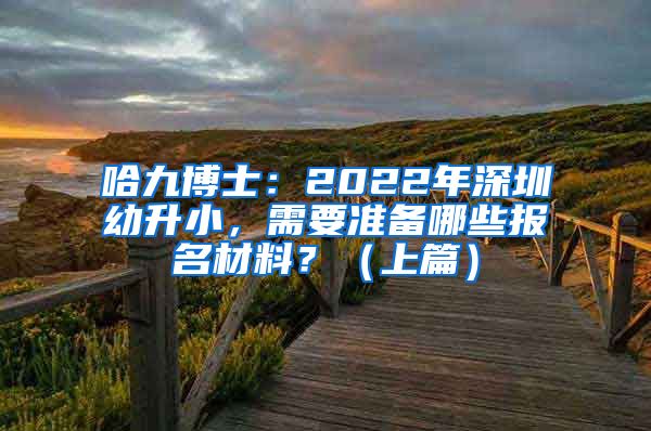 哈九博士：2022年深圳幼升小，需要准备哪些报名材料？（上篇）