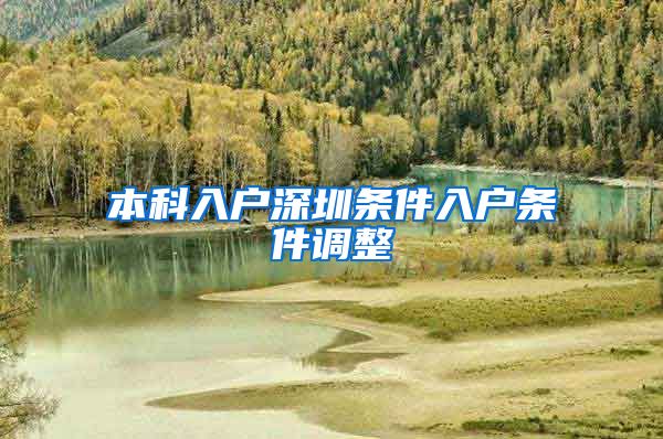 本科入户深圳条件入户条件调整