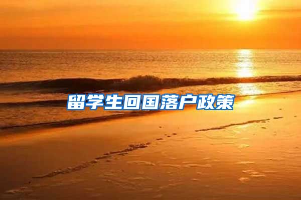 留学生回国落户政策