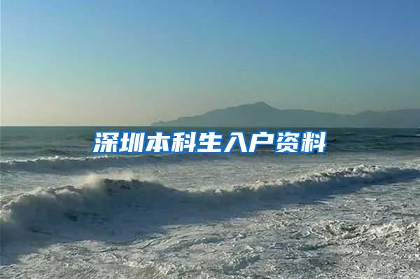 深圳本科生入户资料
