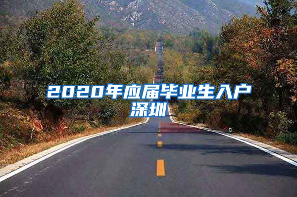 2020年应届毕业生入户深圳