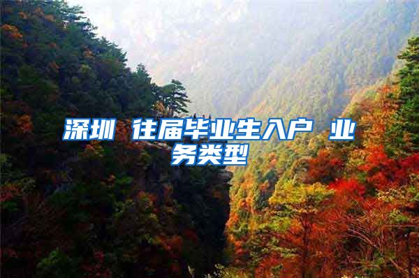 深圳 往届毕业生入户 业务类型
