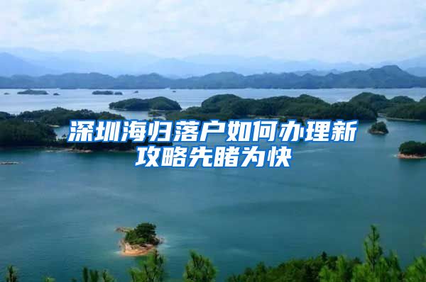 深圳海归落户如何办理新攻略先睹为快