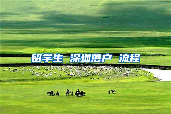 留学生 深圳落户 流程