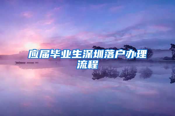 应届毕业生深圳落户办理流程