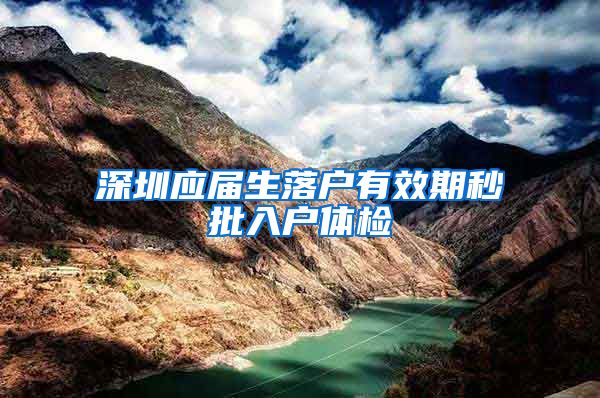 深圳应届生落户有效期秒批入户体检