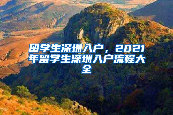 留学生深圳入户，2021年留学生深圳入户流程大全