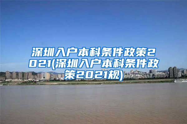 深圳入户本科条件政策2021(深圳入户本科条件政策2021规)