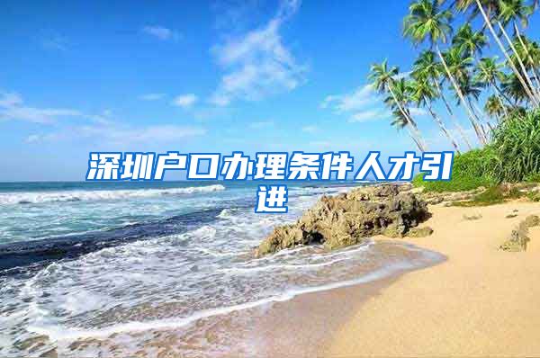深圳户口办理条件人才引进