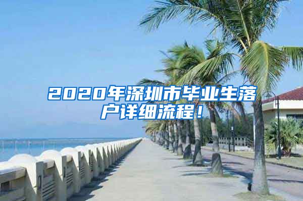 2020年深圳市毕业生落户详细流程！