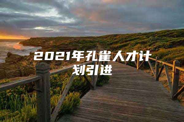 2021年孔雀人才计划引进
