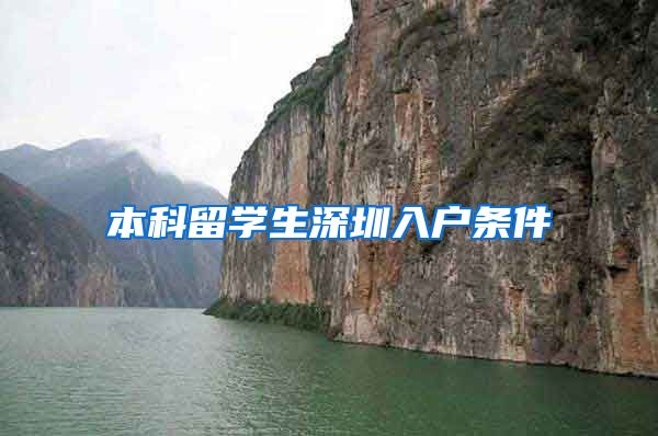 本科留学生深圳入户条件