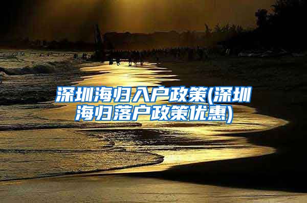 深圳海归入户政策(深圳海归落户政策优惠)
