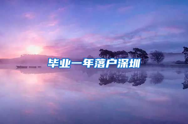 毕业一年落户深圳