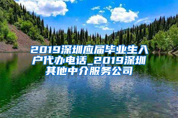 2019深圳应届毕业生入户代办电话_2019深圳其他中介服务公司