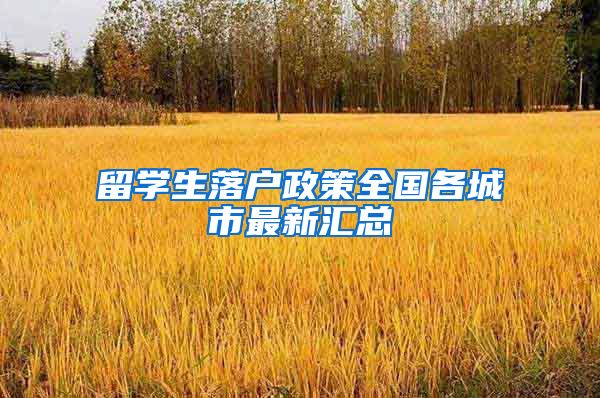 留学生落户政策全国各城市最新汇总