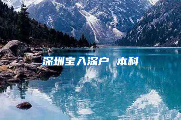 深圳宝入深户 本科