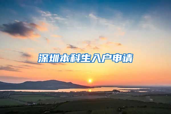 深圳本科生入户申请