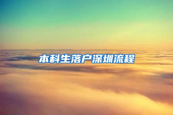 本科生落户深圳流程