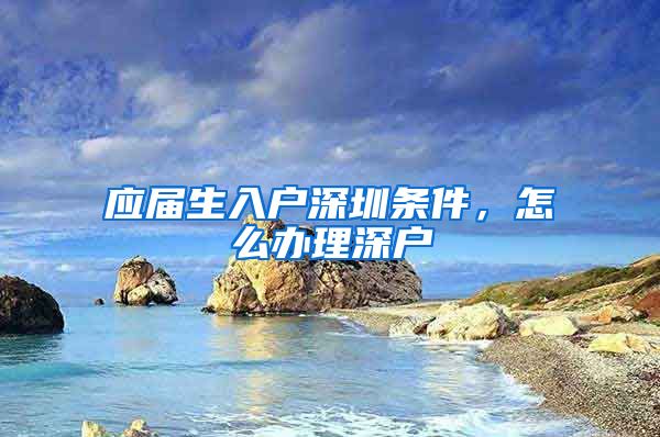 应届生入户深圳条件，怎么办理深户